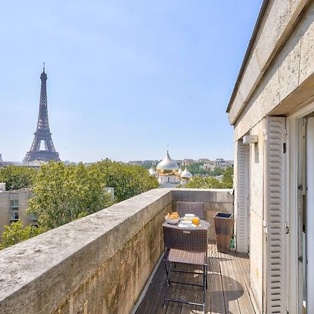 Designed Studio With Ac-Terrasse Vue Tour Eiffel Paris Ngoại thất bức ảnh