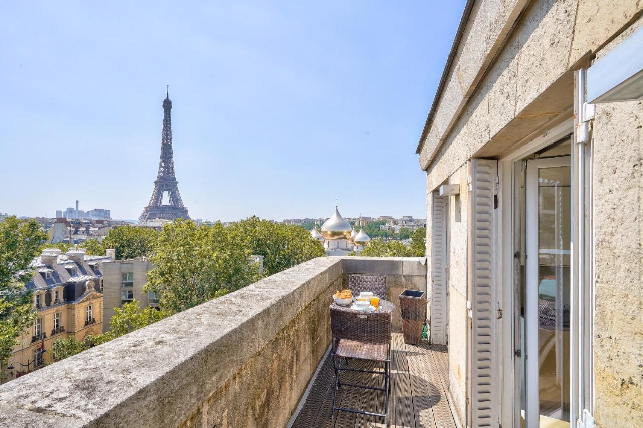 Designed Studio With Ac-Terrasse Vue Tour Eiffel Paris Ngoại thất bức ảnh